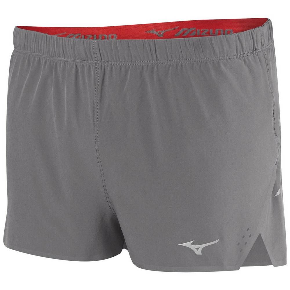 Pantalones Cortos Mizuno Aero 1.5" Split Hombre Gris Outlet IBGO-89321